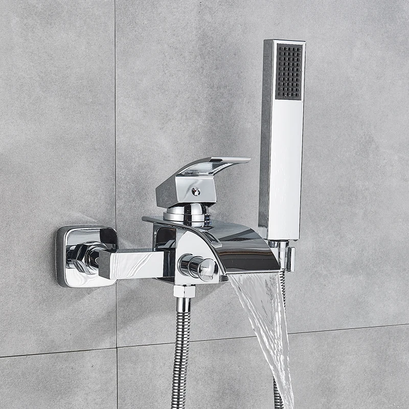 Single-Handle Waterfall Bathtub Faucet - Image 4