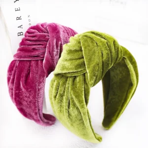 Knotted Velvet Headband – Girls Fashion