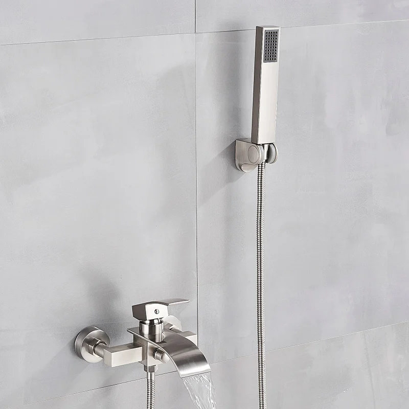 Single-Handle Waterfall Bathtub Faucet - Image 9