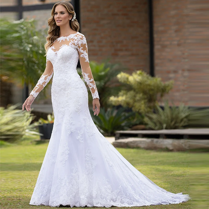 Boho Mermaid Wedding Dress - Image 6
