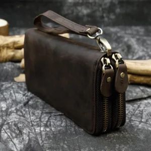 Retro Leather Clutch Purse for Men