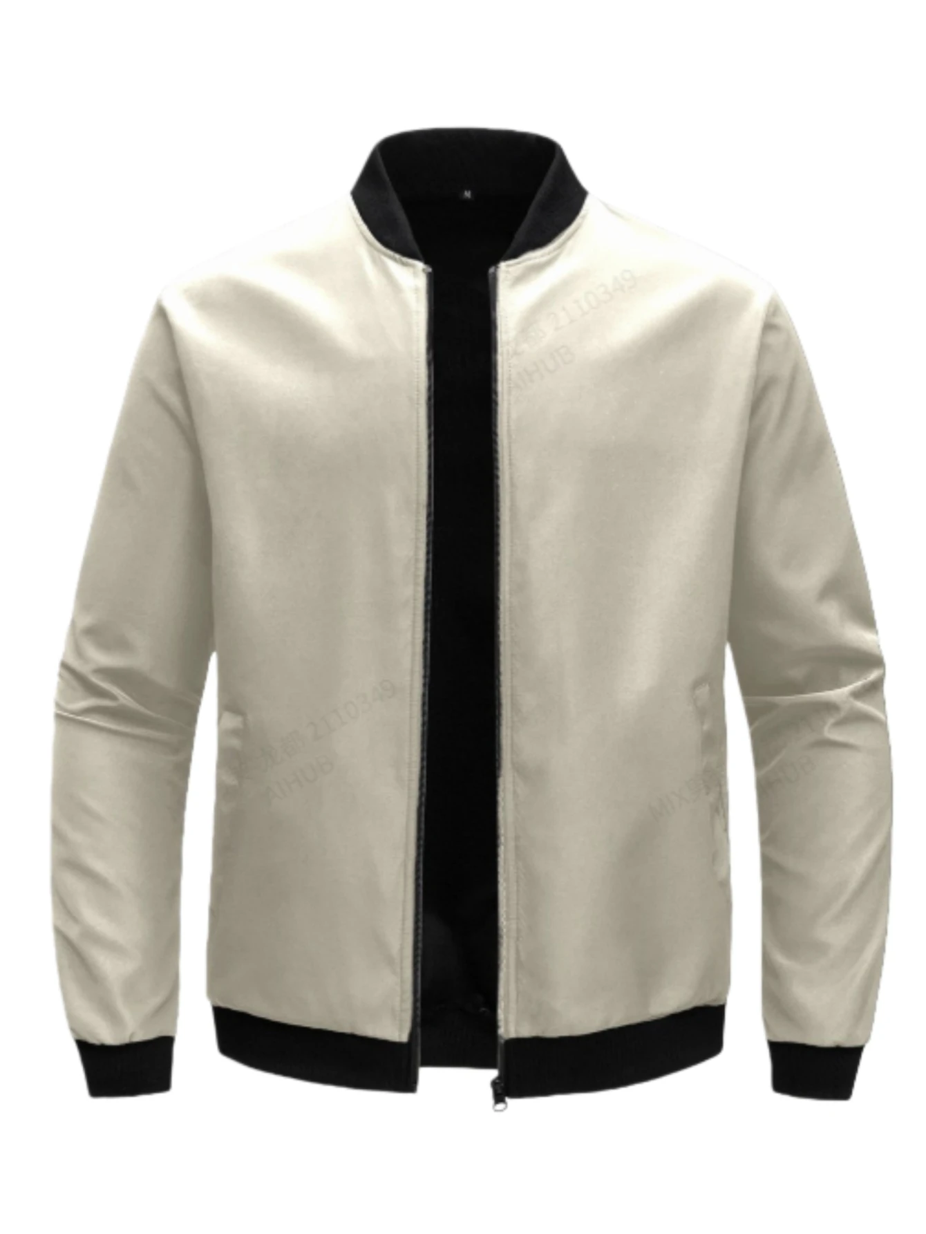 Spring And Autumn New Baseball Collar Short Loose Solid - Image 12