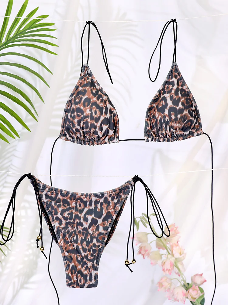 Leopard Triangle Bikini Set - Image 8