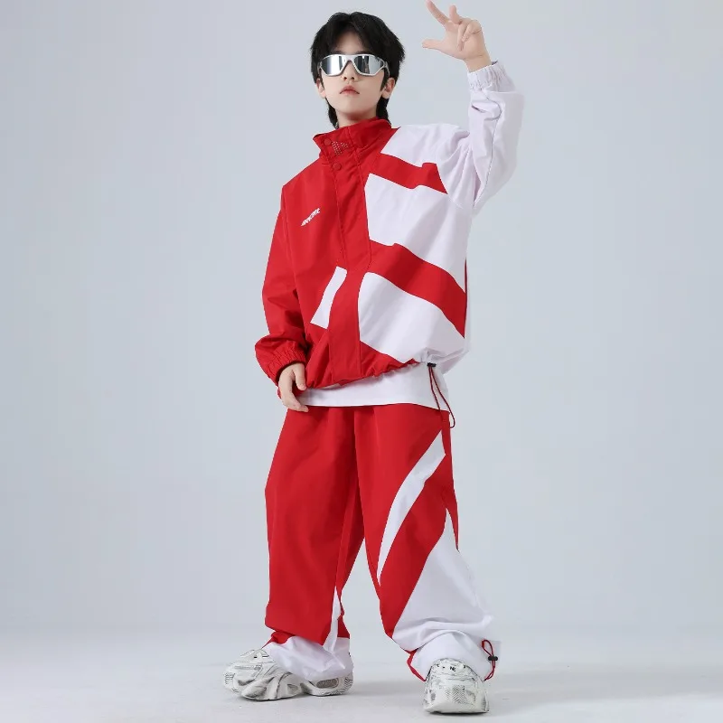 Kids' Colour-Block Windbreaker Jacket - Image 4