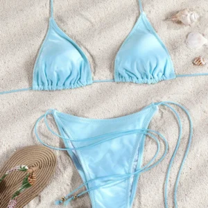 Leopard Triangle Bikini Set