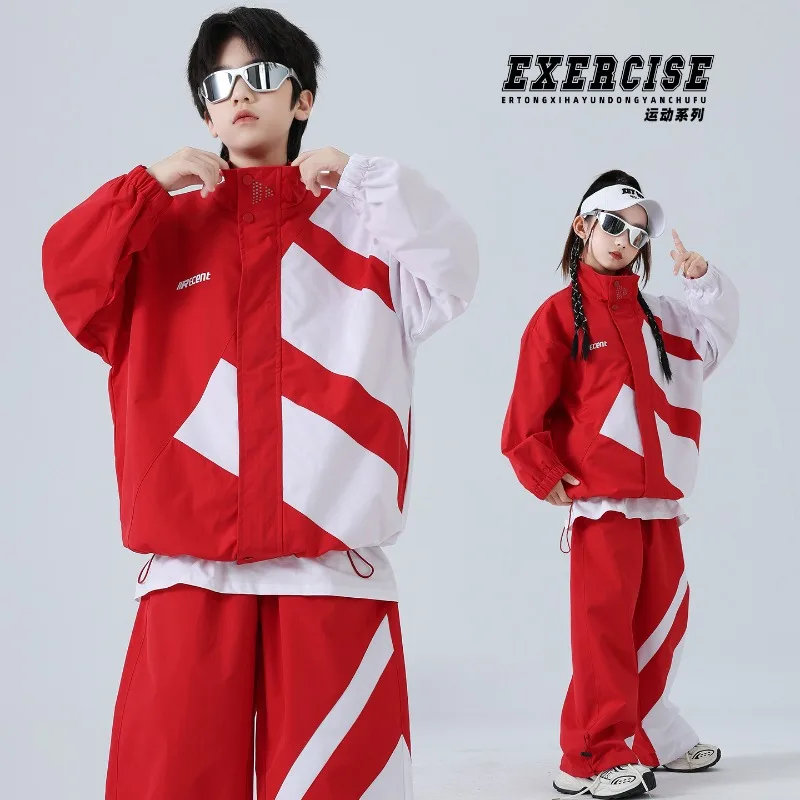 Kids' Colour-Block Windbreaker Jacket - Image 2