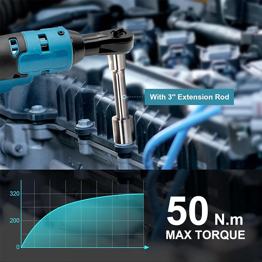 Cordless Electric Ratchet Wrench (3/8", 850N·m) - Image 5