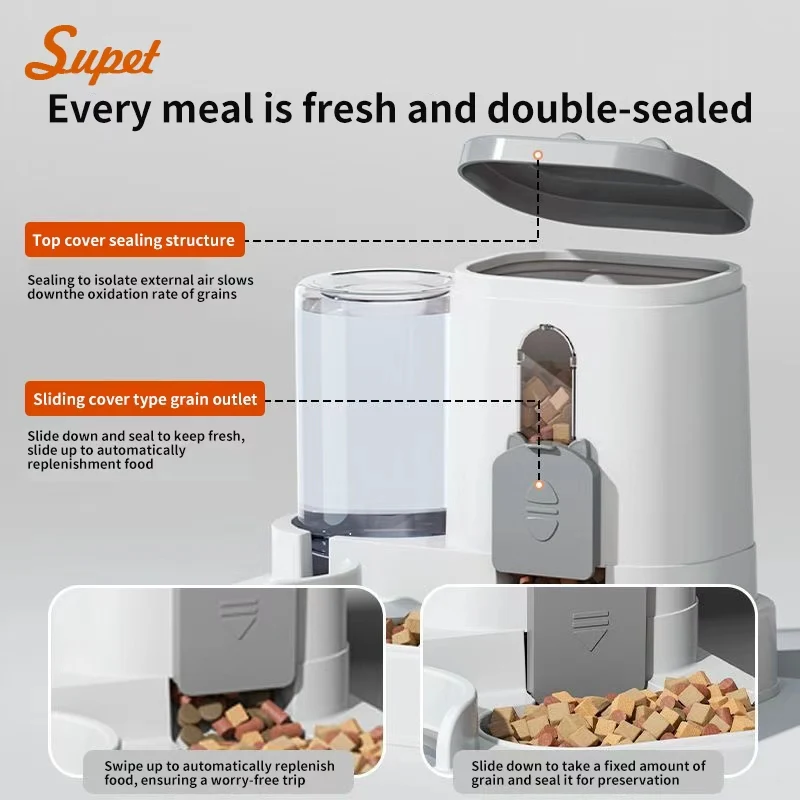 2-in-1 Cat Food & Water Dispenser - Image 5