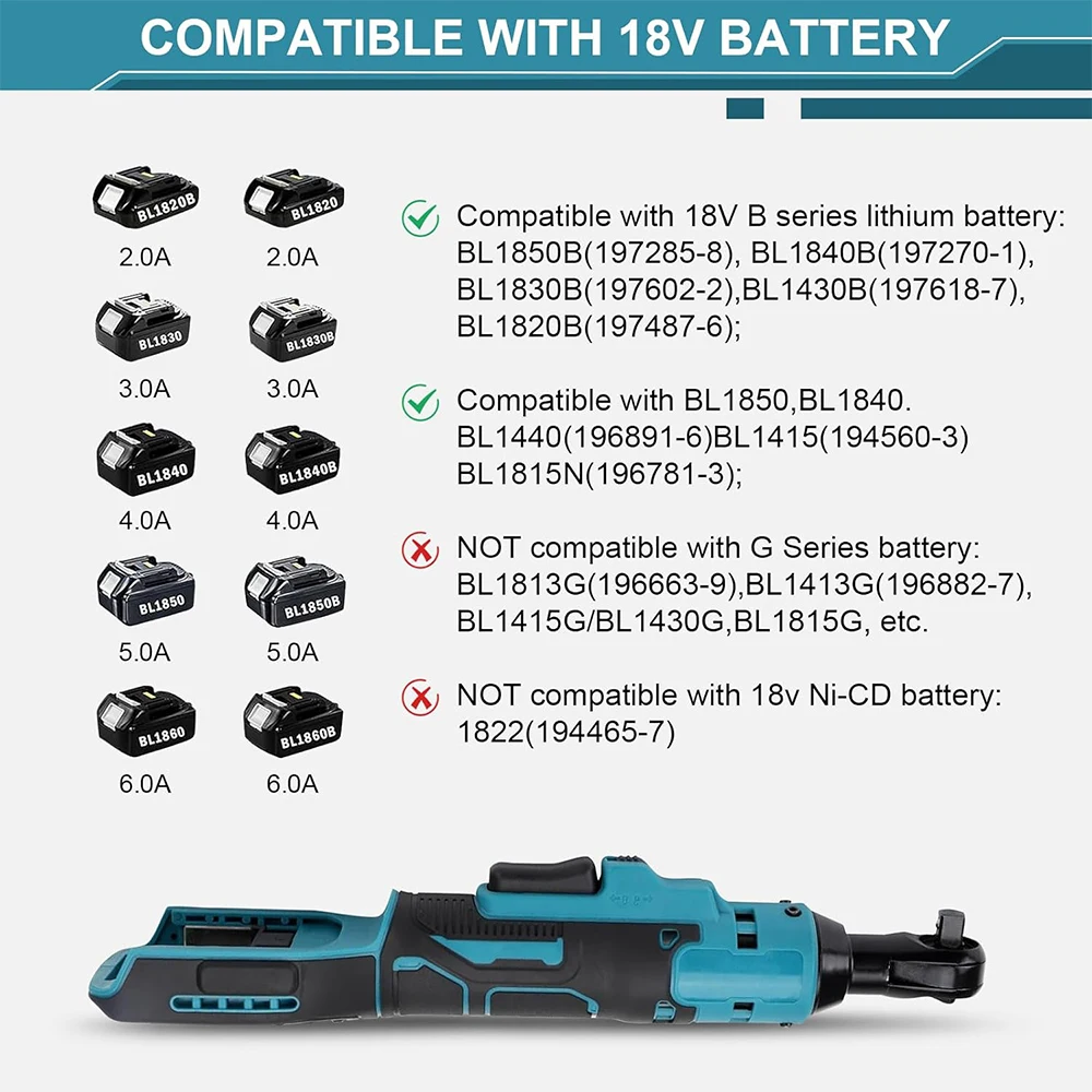 Cordless Electric Ratchet Wrench (3/8", 850N·m) - Image 3