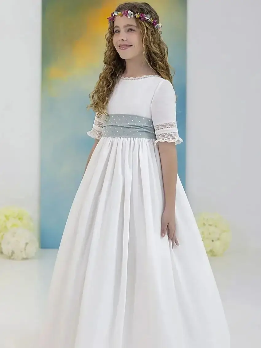 Custom Flower Girl Dress with Bow - Image 7