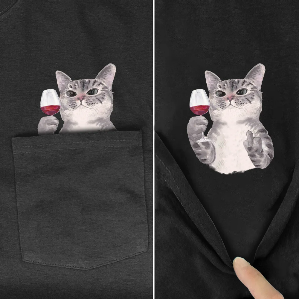 Cat Print Summer T-Shirt - Image 3