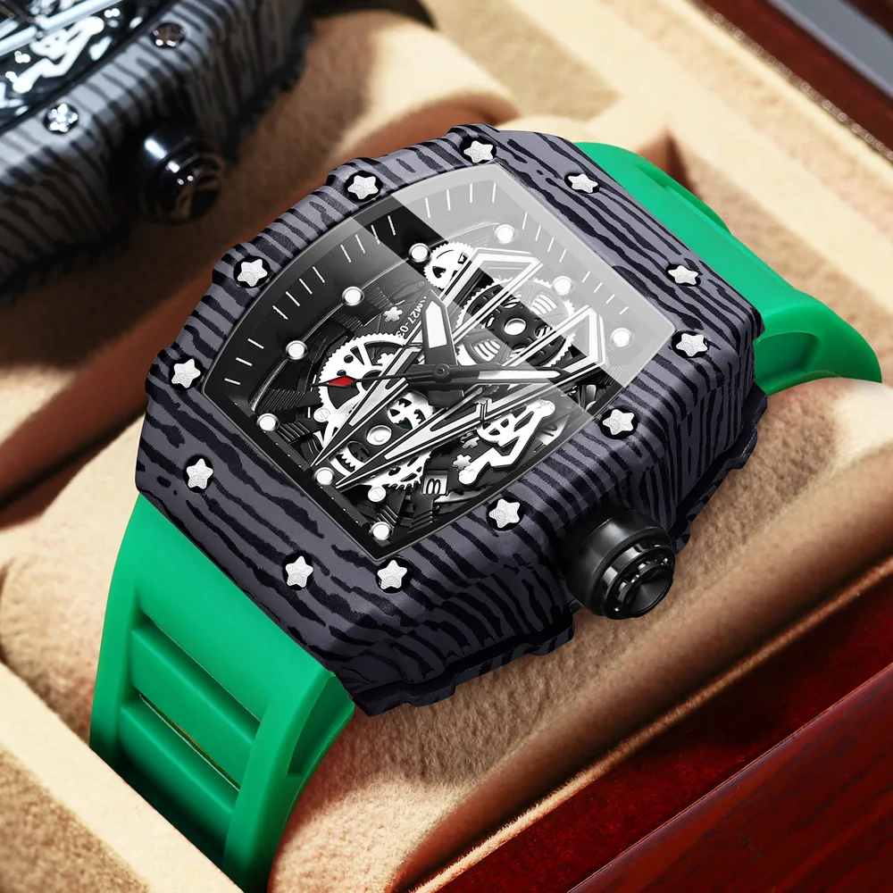 Men's Barrel-Case Watch
