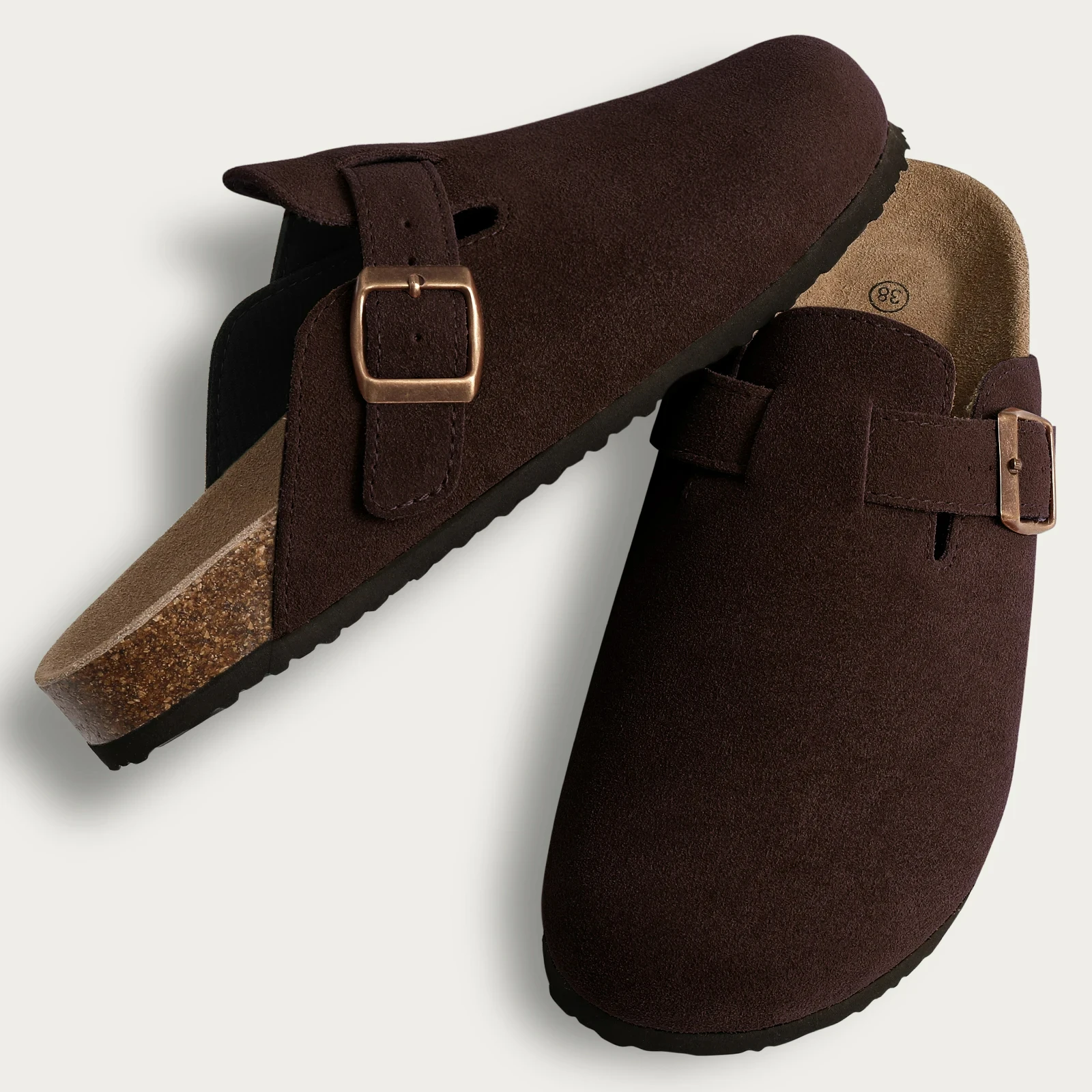 Cork Suede Mule Slippers - Image 20