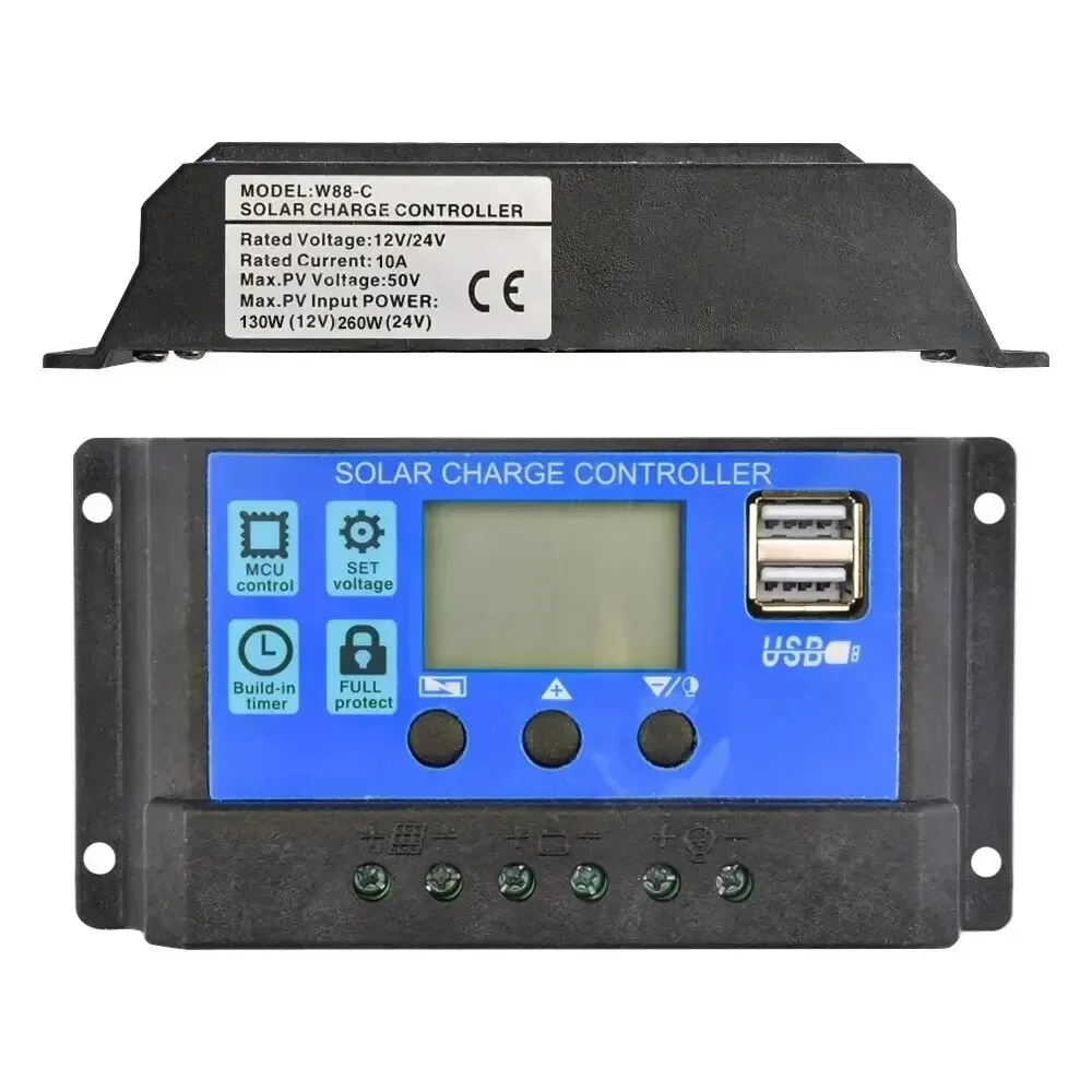 Solar Charge Controller with LCD & Dual USB (12/24V) - Image 7