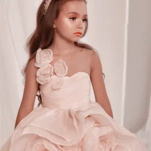 Applique Flower Girl Princess Dress