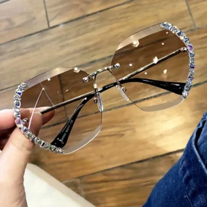 Vintage Oversized Rimless Sunglasses