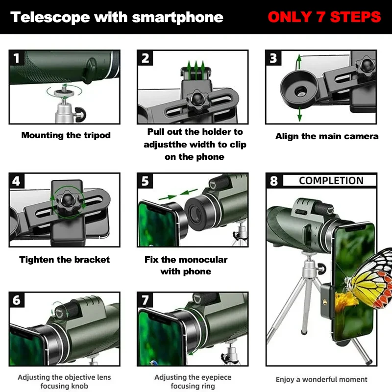 Portable HD Zoom Monocular Telescope 80×100 - Image 6