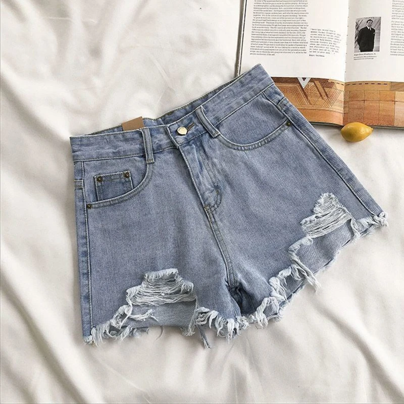 High-Waist Denim Shorts - Image 3