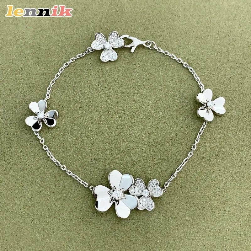 Clover Flower Charm Bracelet - Image 3