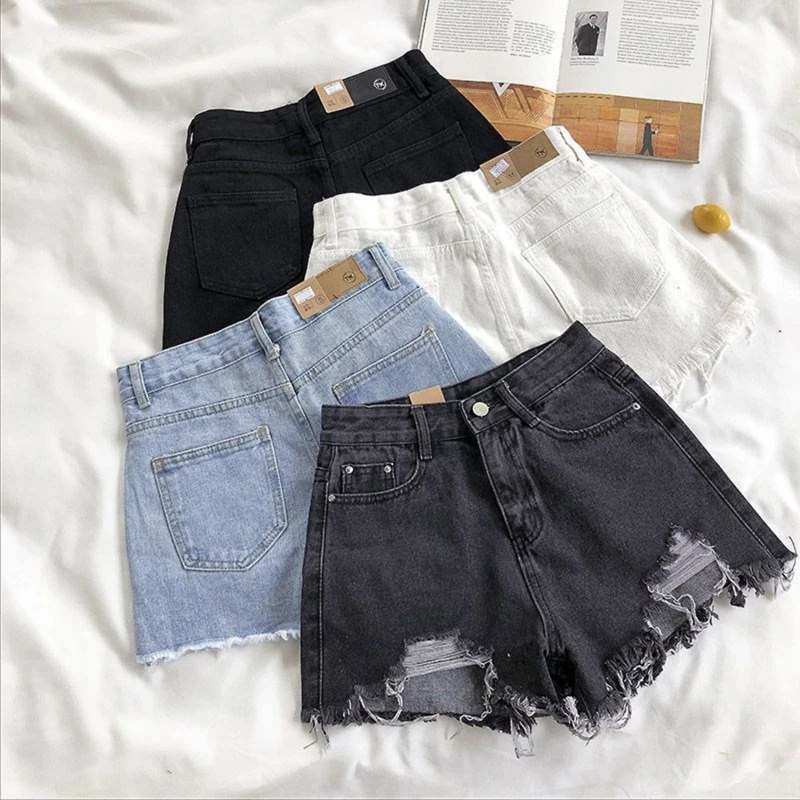 High-Waist Denim Shorts - Image 2