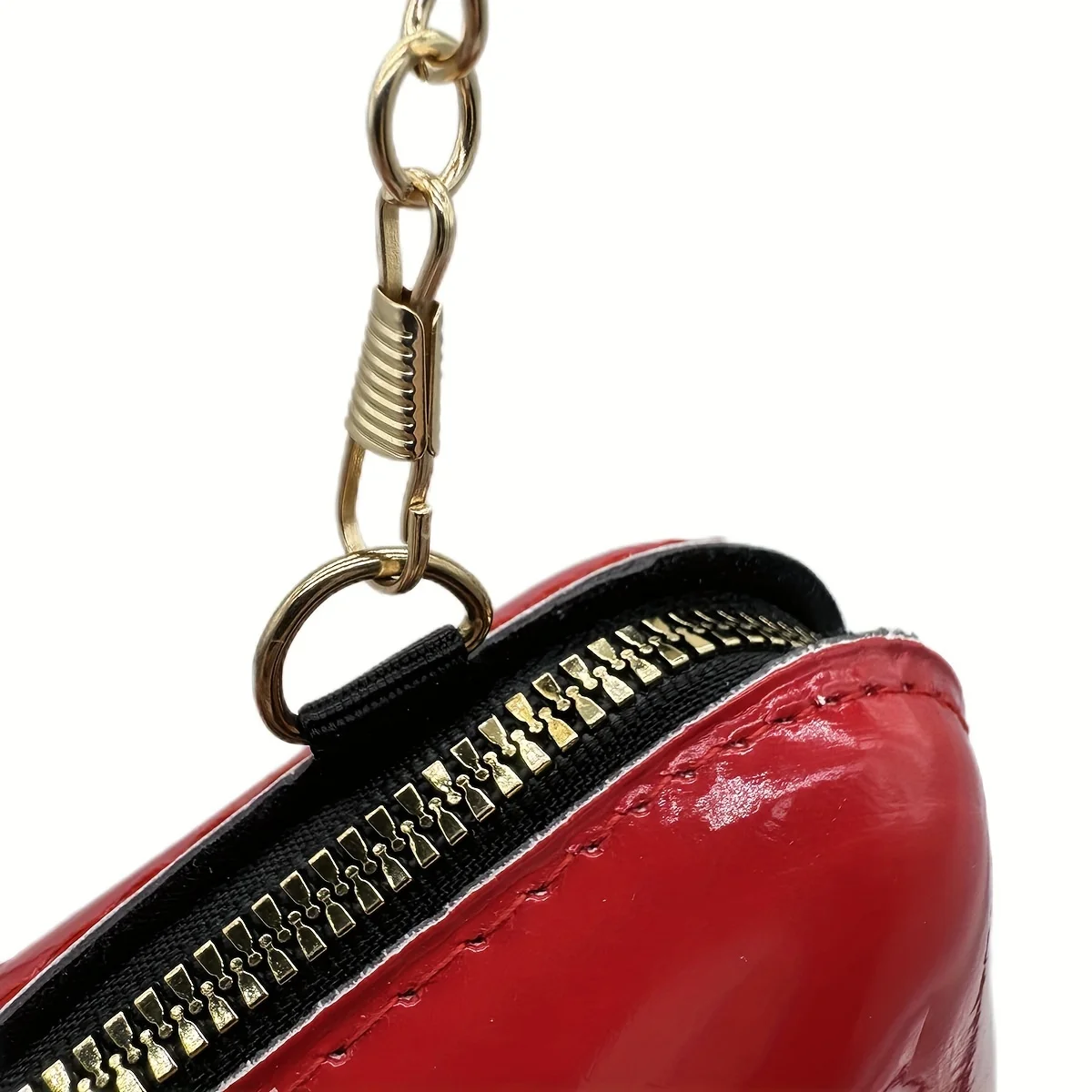 Niche Red Lip Shaped Chain Bag - Image 5