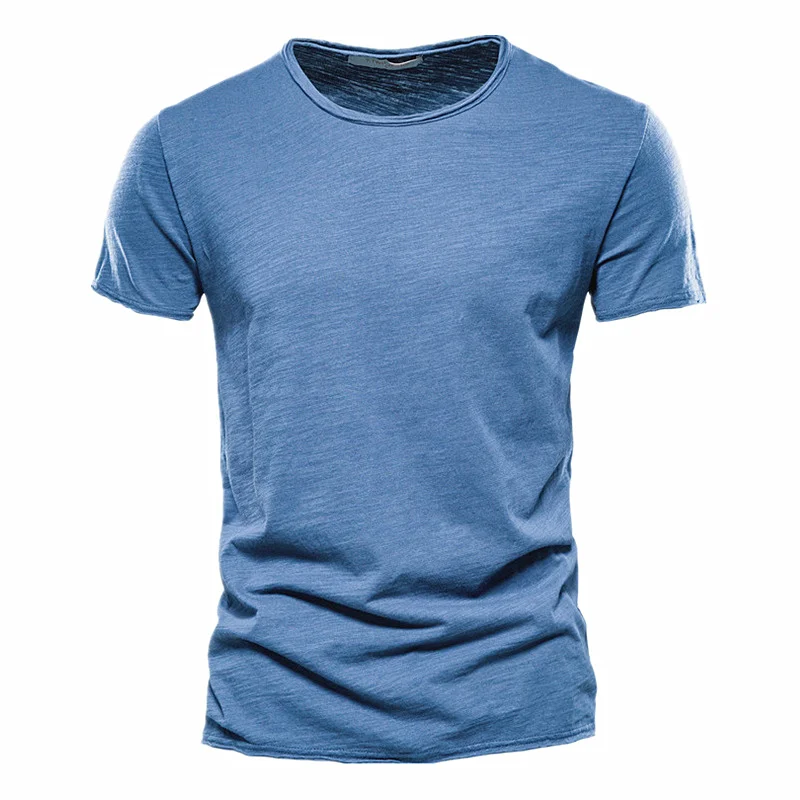 100% Cotton Men T-shirt Casual Soft Fitness Summer Thin - Image 14