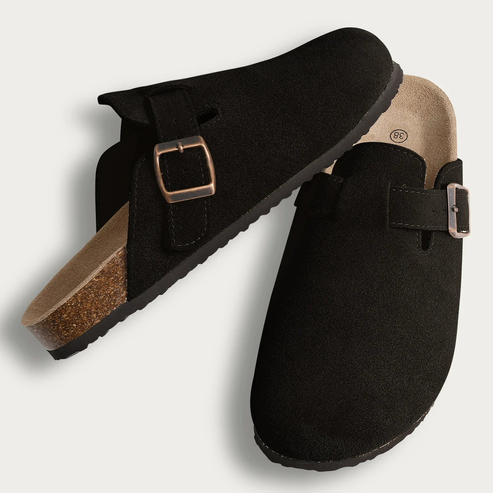 Cork Suede Mule Slippers - Image 24