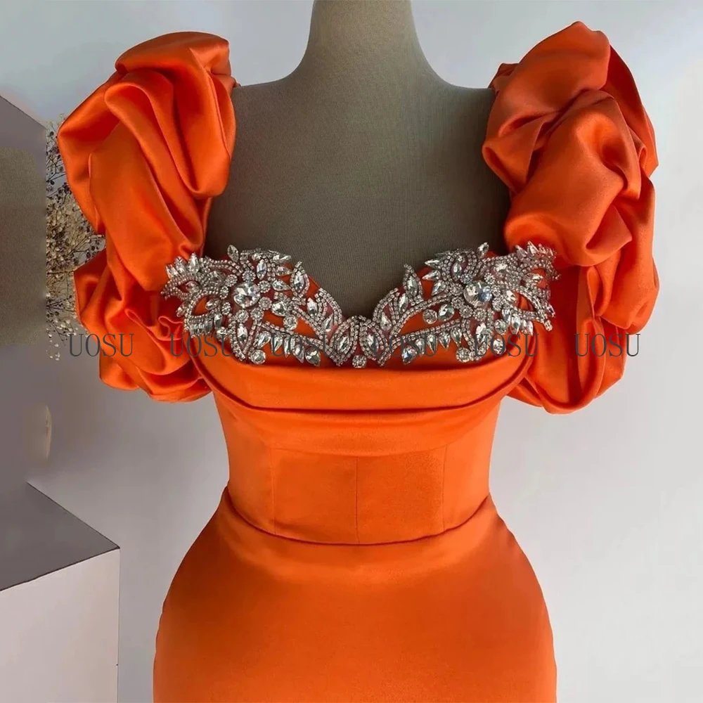 Mermaid Prom Dress with Puff Sleeves - Image 2