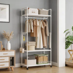 Space-Saving Coat & Clothes Rack