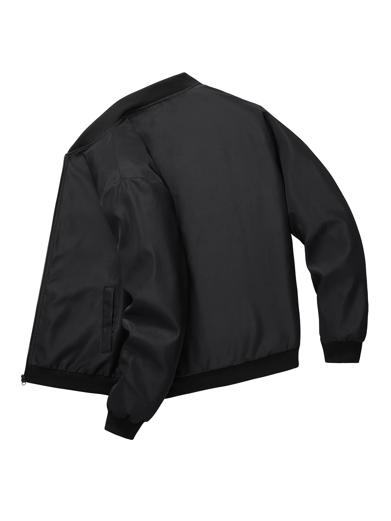 Spring And Autumn New Baseball Collar Short Loose Solid - Image 2