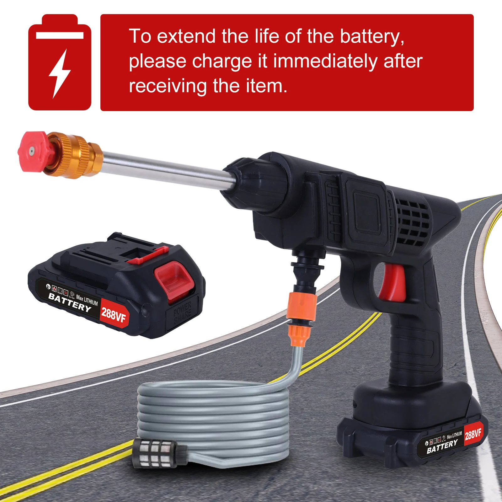 Portable Cordless High-Pressure Car Washer - Image 6