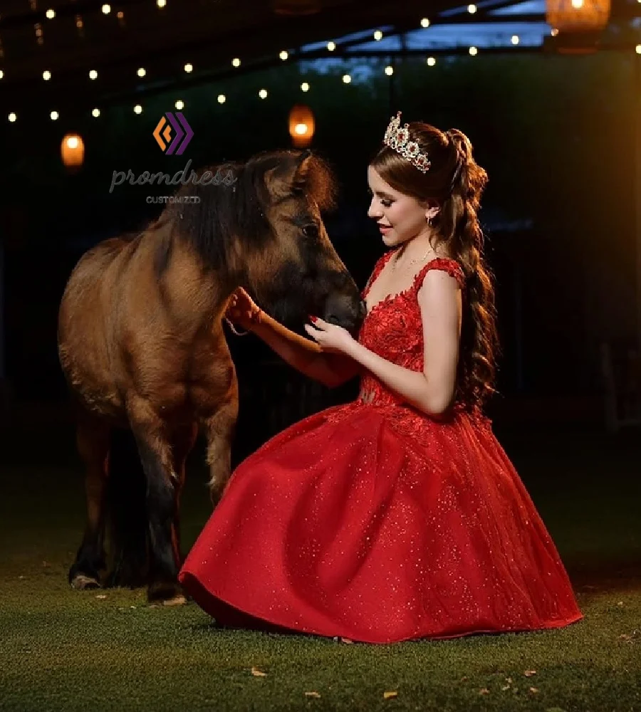 Red Quinceanera Masquerade Gown - Image 5