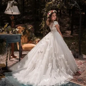 Tulle Flower Girl Pageant Dress