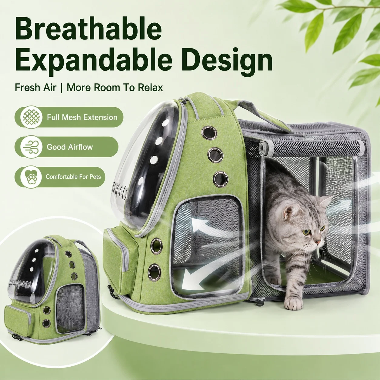 Expandable Pet Backpack Carrier - Image 3