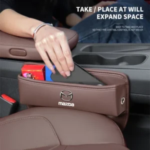 Premium PU Leather Car Seat Gap Organizer