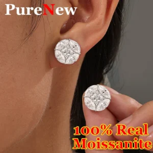 Marquise-Cut Moissanite Earrings (925 Silver)