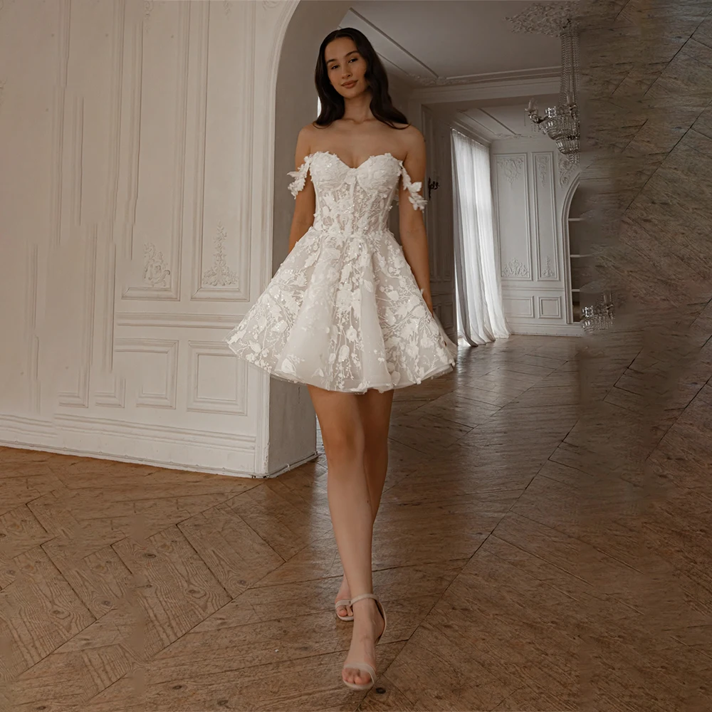 3D Floral Lace Wedding Dress