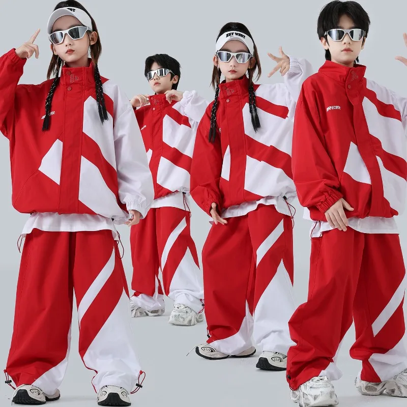 Kids' Colour-Block Windbreaker Jacket