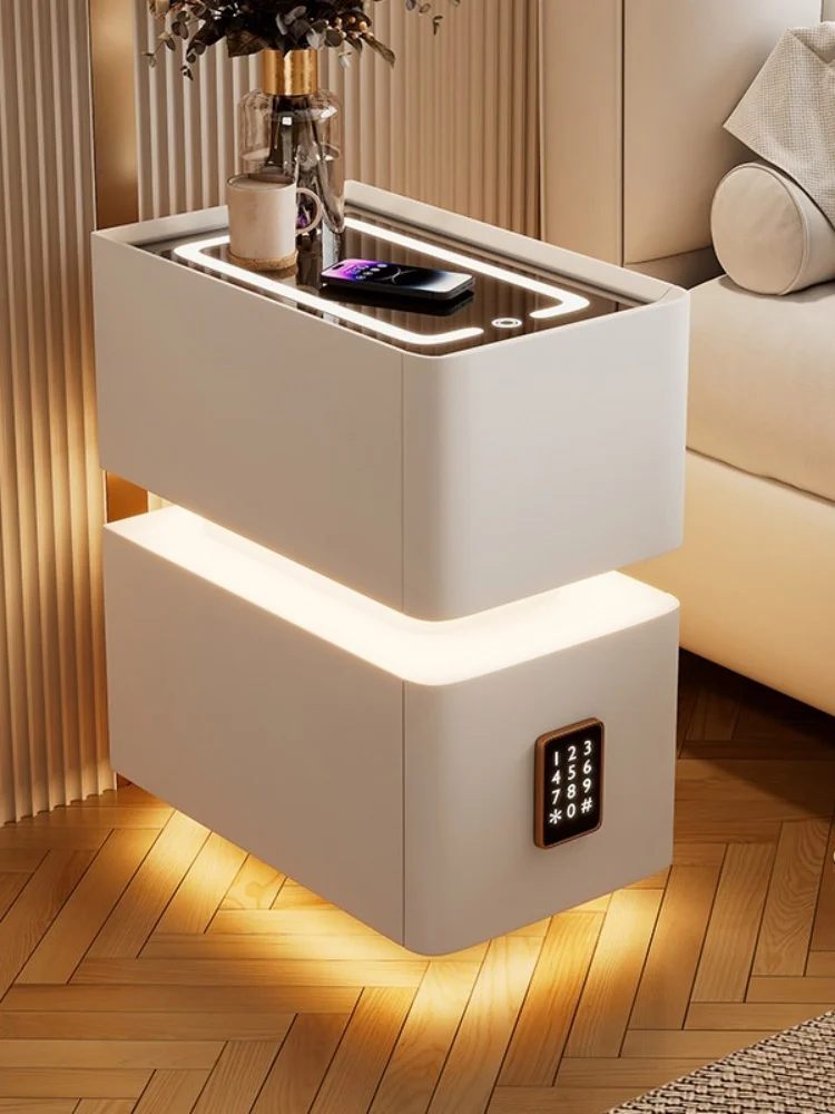 Nordic Smart Bedside Table with Sensor Light