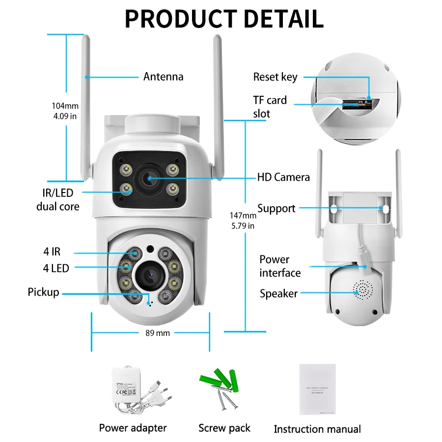 4MP Dual-Lens Outdoor Security Camera - Image 2