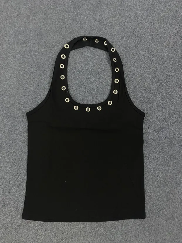 Gothic Backless Halter Vest - Image 6