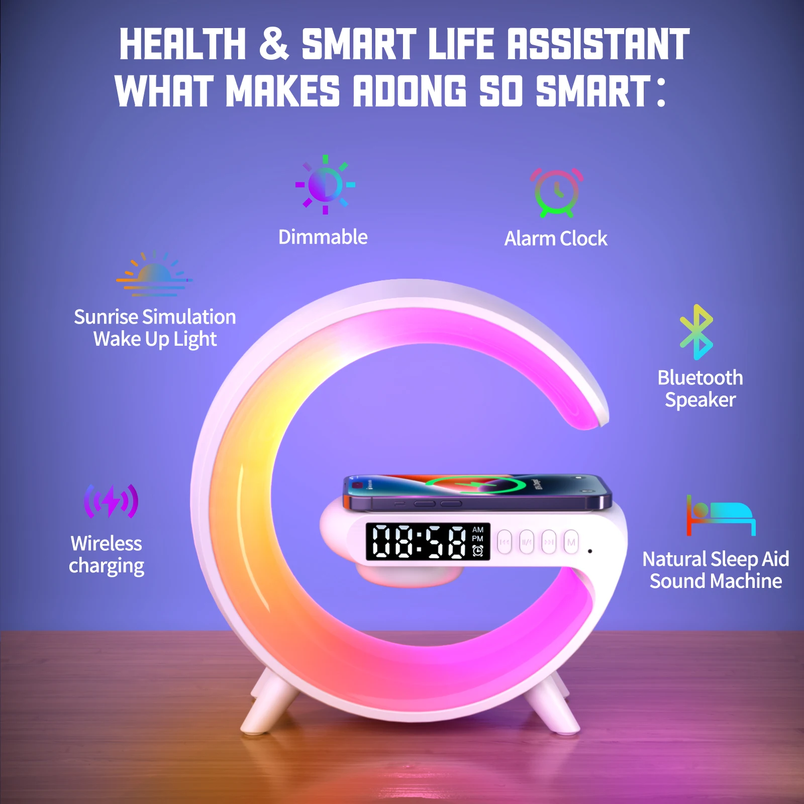 Smart RGB Wake-Up Night Light - Image 3