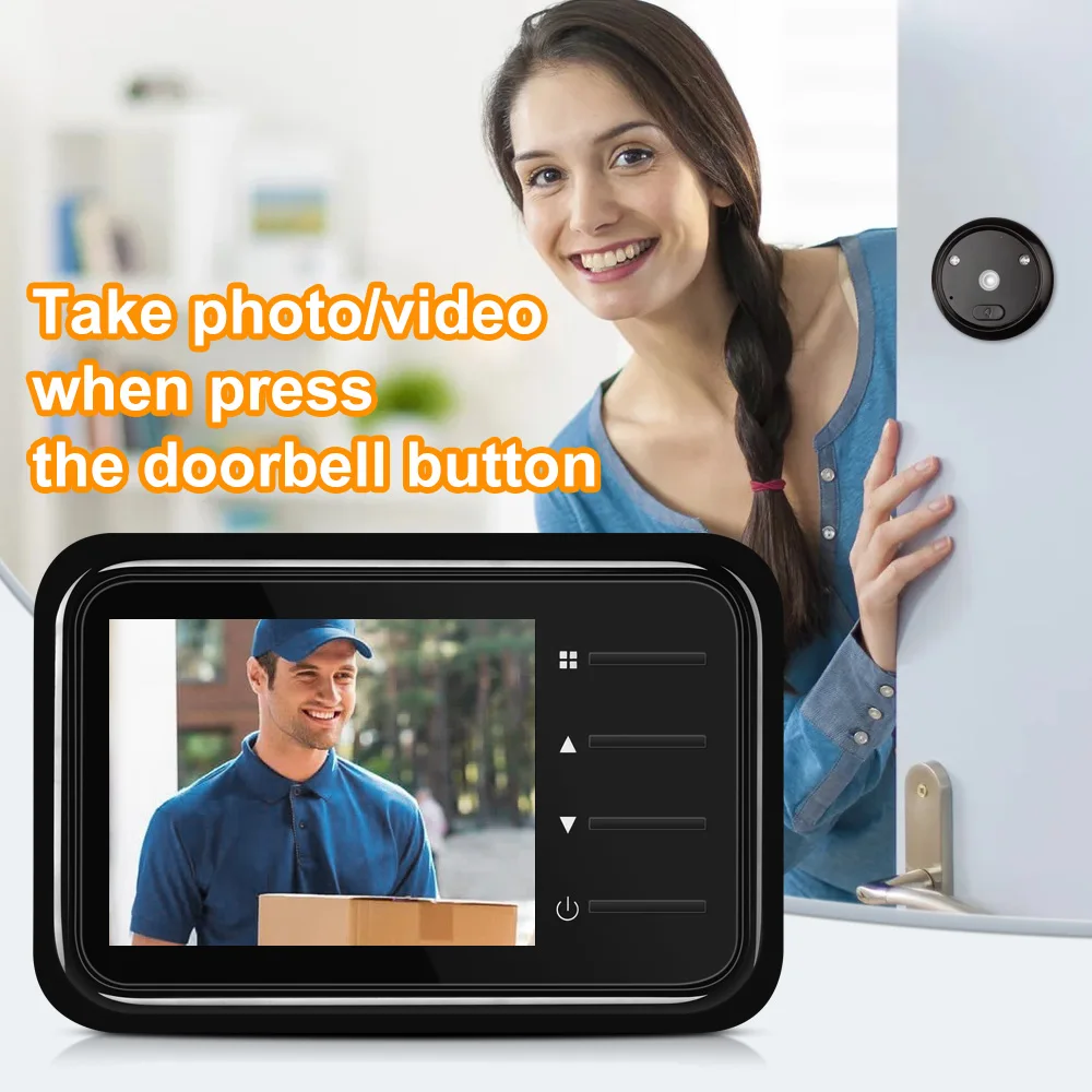 2.4inch Lcd Door Peephole Camera Ir Night Vision Video - Image 2