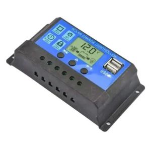 Solar Charge Controller with LCD & Dual USB (12/24V)