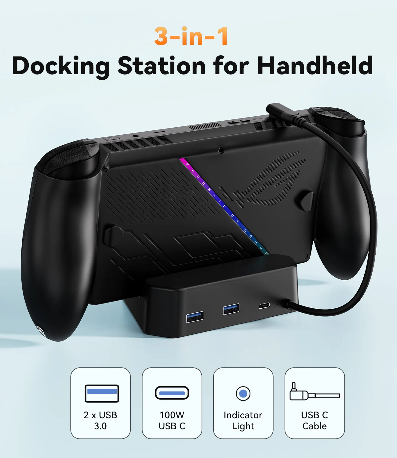 Siwiqu S5-a 3 In 1 Charging Dock For Rog - Image 2