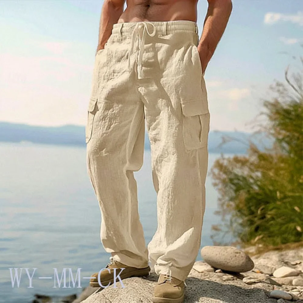 Men's Cotton & Linen Trousers - Image 8