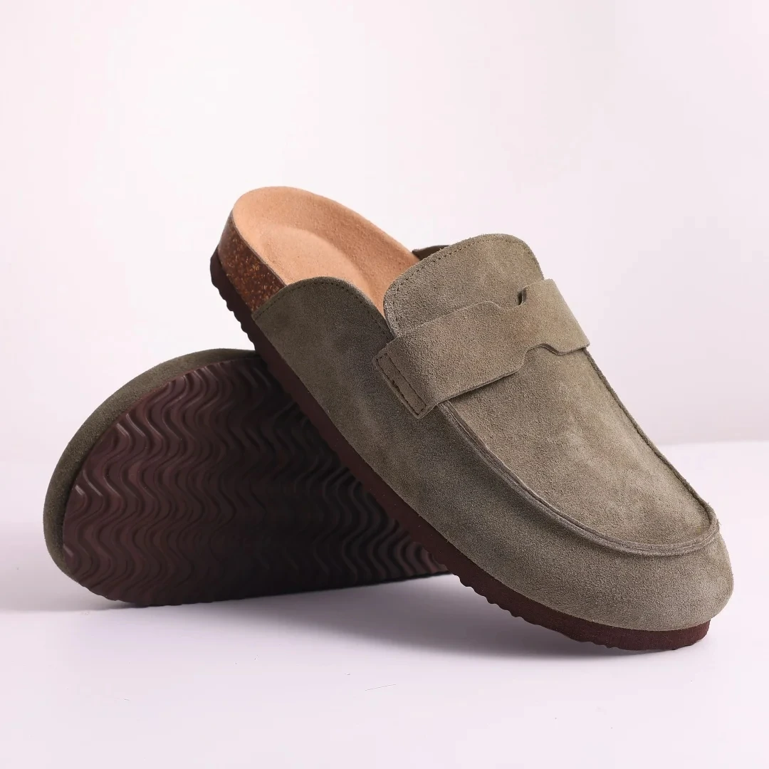 Cork Suede Mule Slippers - Image 8