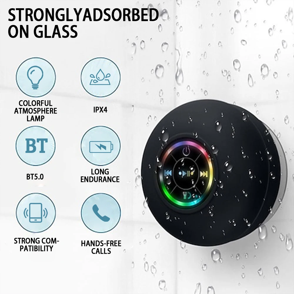 Waterproof Bluetooth Speaker with LED Lights - Image 2