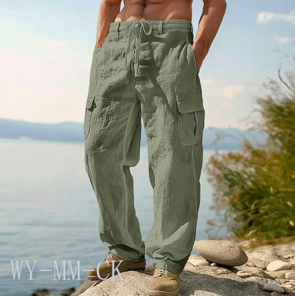 Men's Cotton & Linen Trousers - Image 2