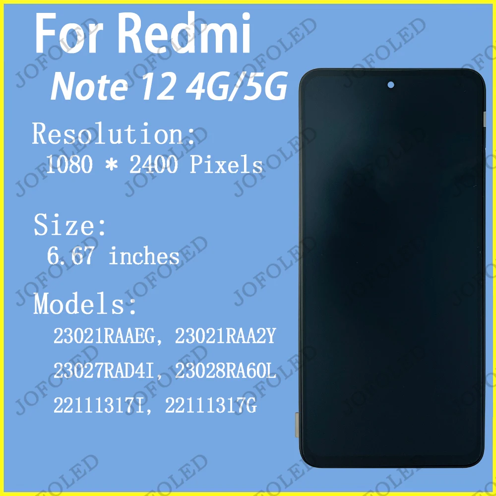 AMOLED Display Assembly for Redmi Note 12 (4G/5G) - Image 2